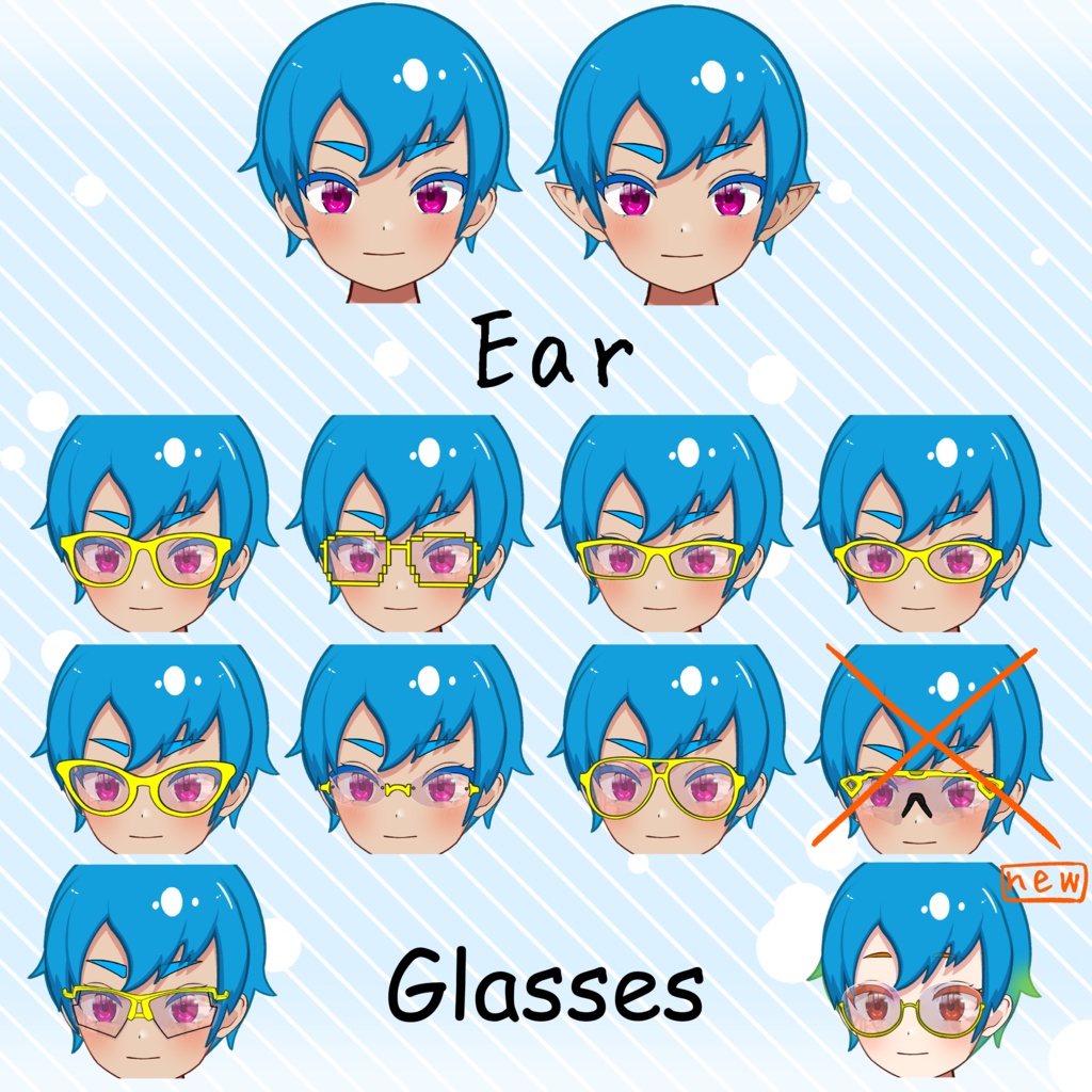 【Live2D_VST】カスタムモデル003_Customizable Model003