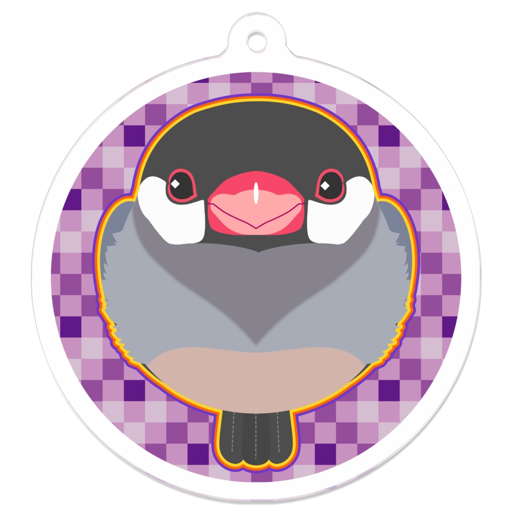 ころころ文鳥キーホルダー