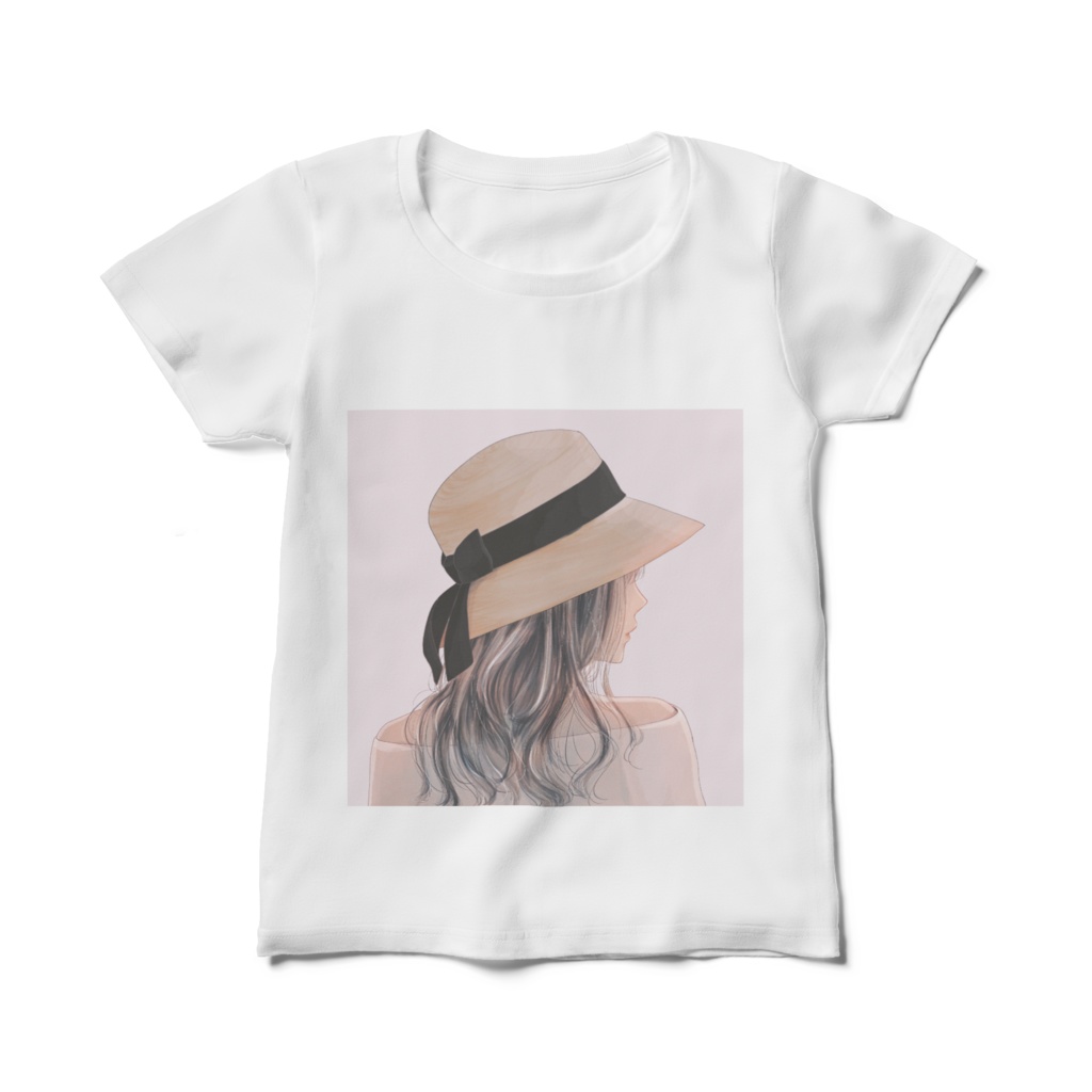 帽子の女の子Tシャツ