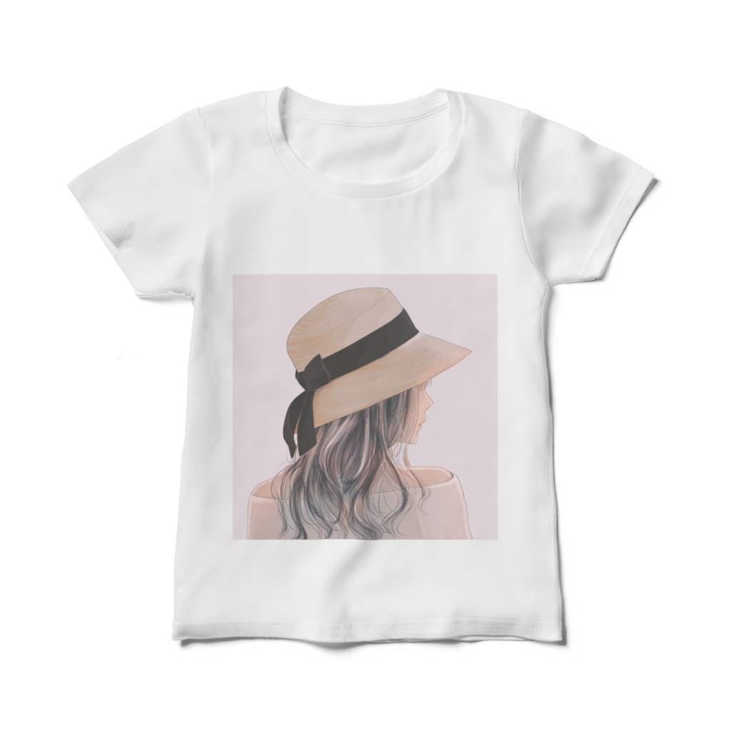 帽子の女の子Tシャツ