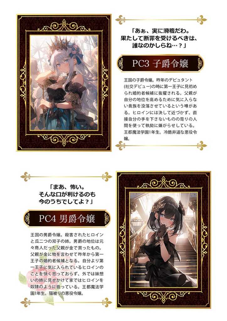 たしかにヒロインを虐めてましたがヒロインを殺したのはわたくしではなくってよ!【オンライン用マーダーミステリー】