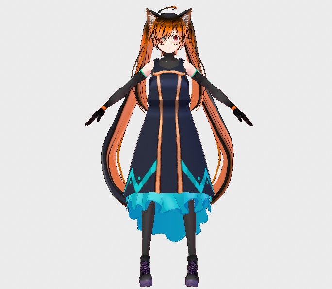 【おひとり様限定VRoid】ツインテ狐耳オッドアイズ眼鏡ふぉっくす