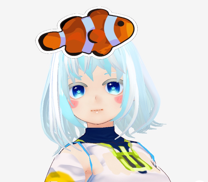 【VRoid素材】カクレクマノミ【髪テクスチャ】