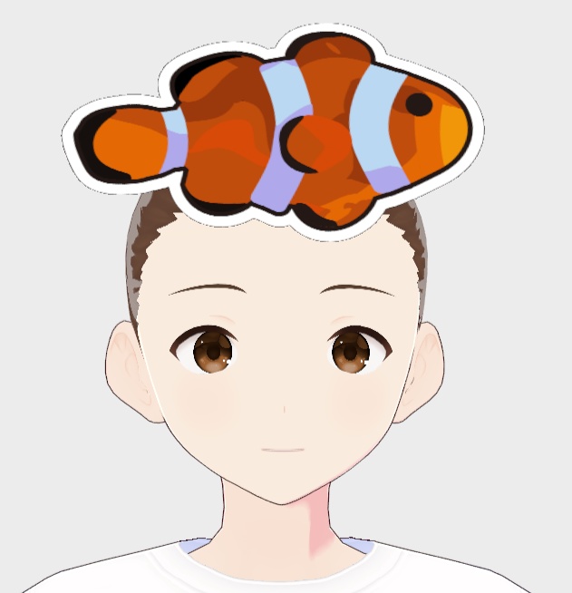 【VRoid素材】カクレクマノミ【髪テクスチャ】