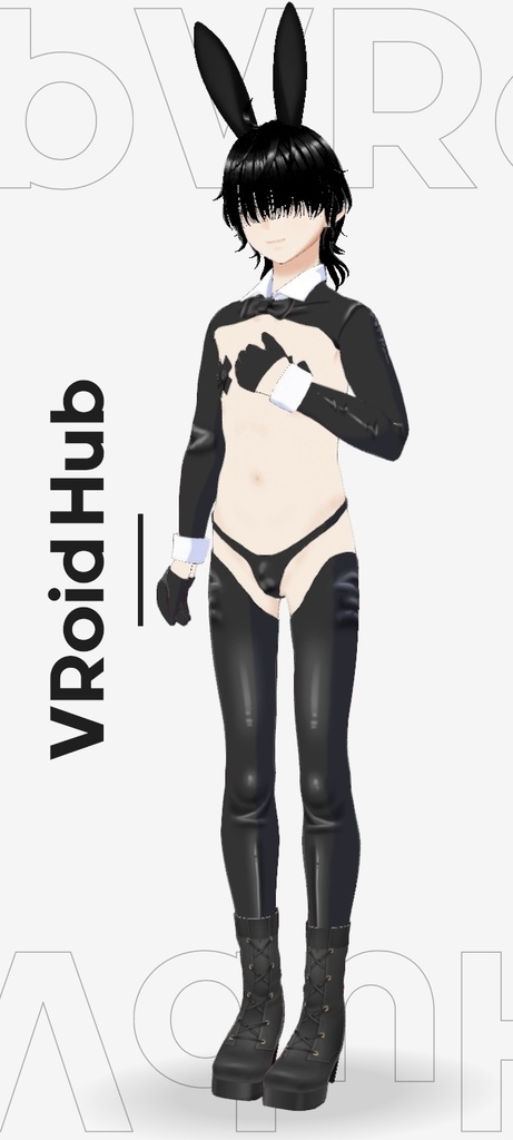 【vroid】メンズ逆バニーセット