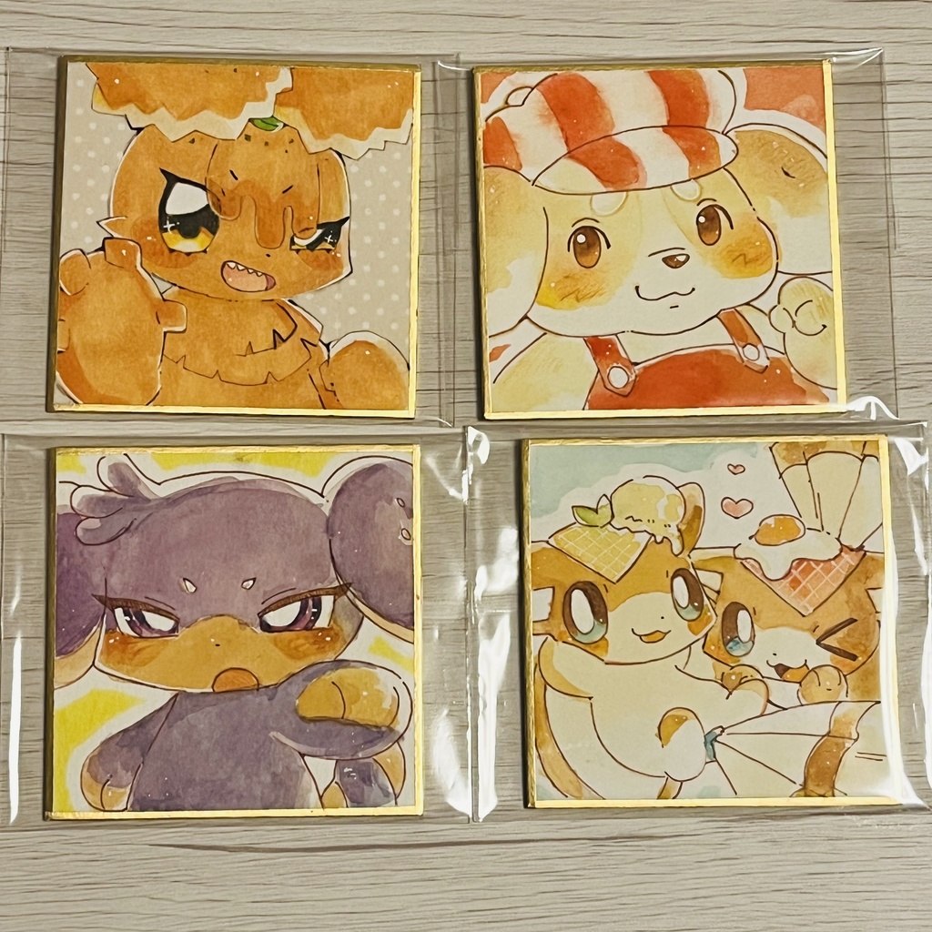 【パンびより】豆色紙（カリア／コアン／グルちゃん／バック＆ロジェ）