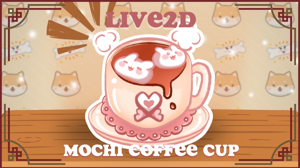 Live 2D Mochi coffee cup