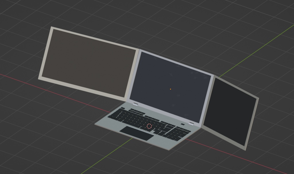 3Dモデル　ノートPC