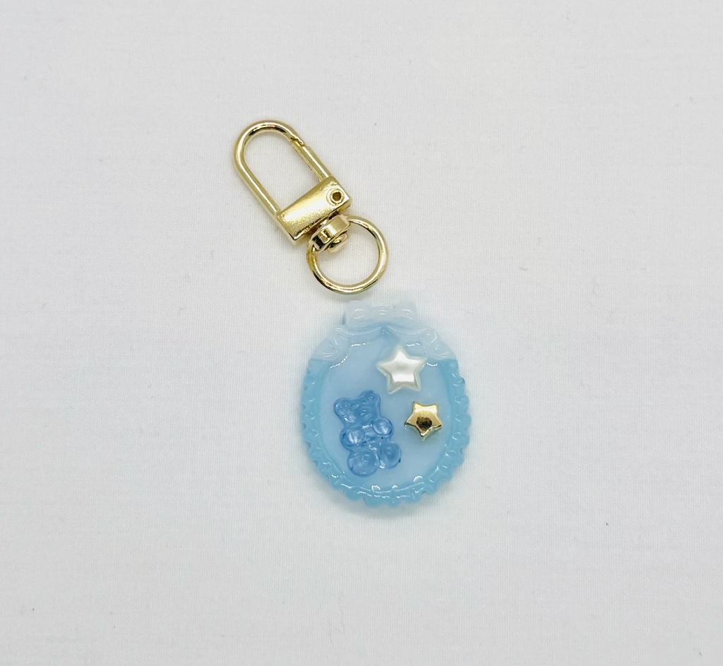 フレームくま、チューリップ【ネックレス、ピン、チャーム、リング】