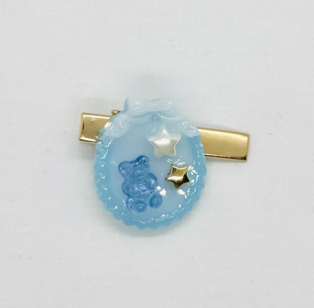 フレームくま、チューリップ【ネックレス、ピン、チャーム、リング】