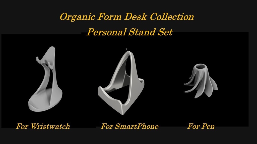 Organic Form Desk Colection Personal Stand Set