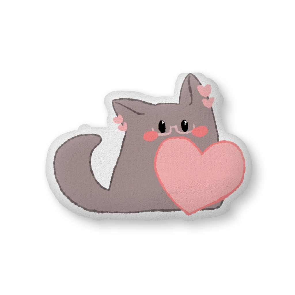 銀縁わんとぎんぶちわん♀のふかふかクッション