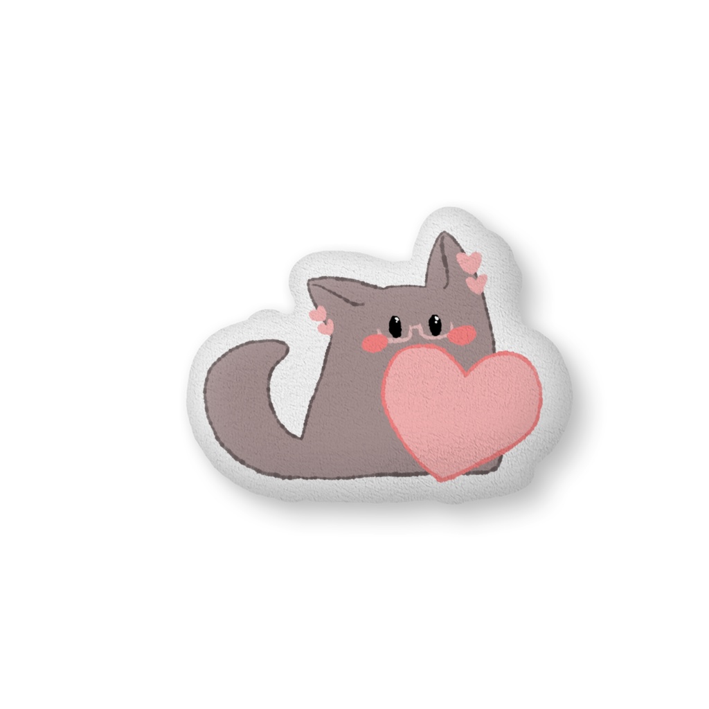 銀縁わんとぎんぶちわん♀のふかふかクッション中