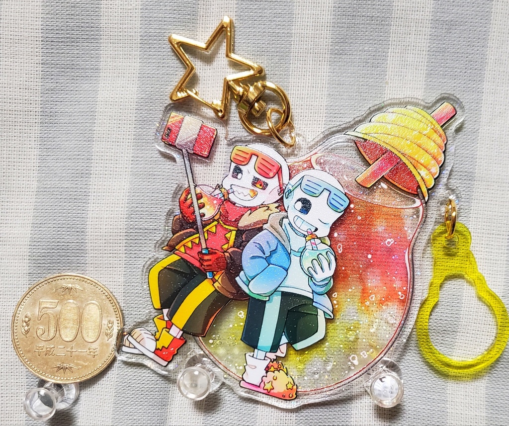 kustard×電球ソーダアクリルキーホルダー - エビトキノコト