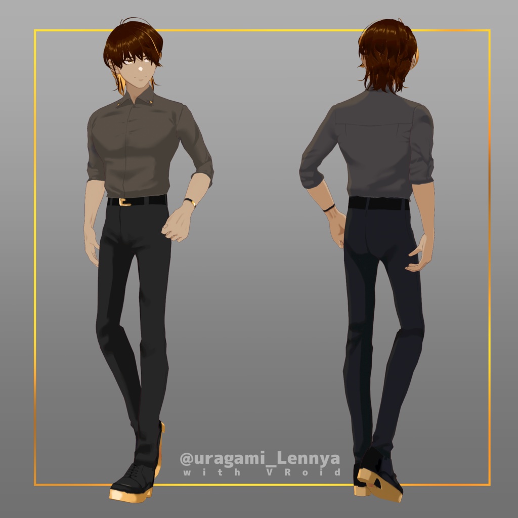 VRoid 3D model【TIG】vrm/vroid #M市C町