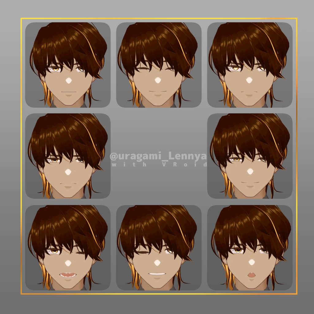 VRoid 3D model【TIG】vrm/vroid #M市C町