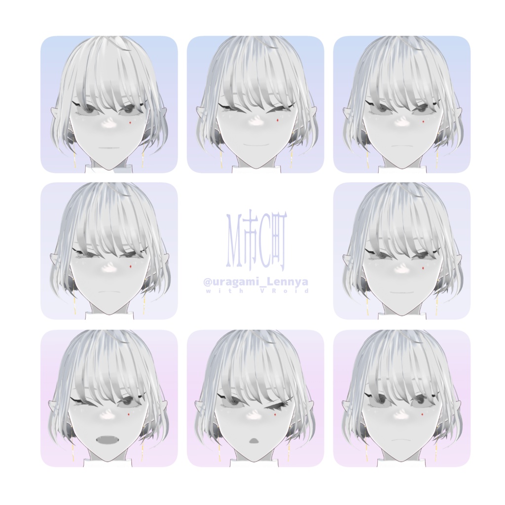 VRoid 3D model【DIA】vrm+vroid #M市C町