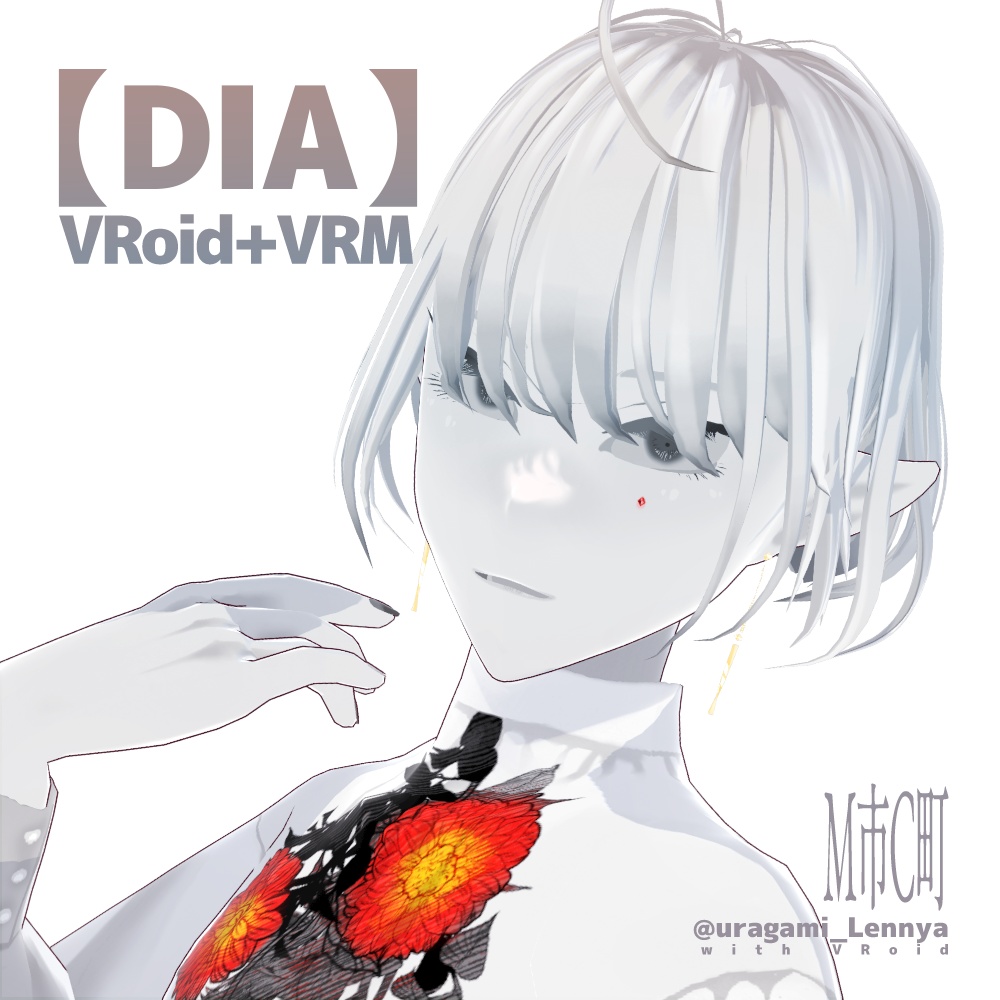 VRoid 3D model【DIA】vrm+vroid  #M市C町