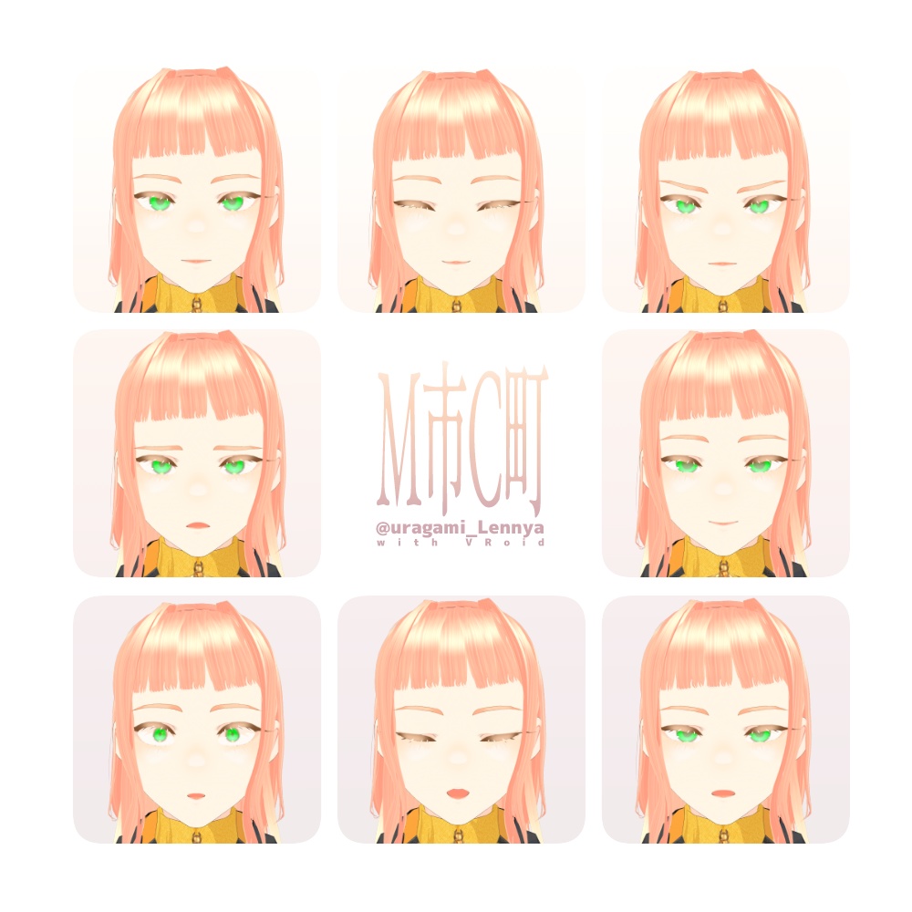 VRoid 3D model【BEE】vrm+vroid #M市C町