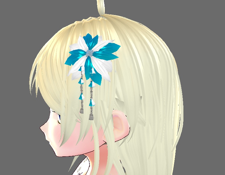 ヘッドウェア\花飾\青い花\ヘアピン