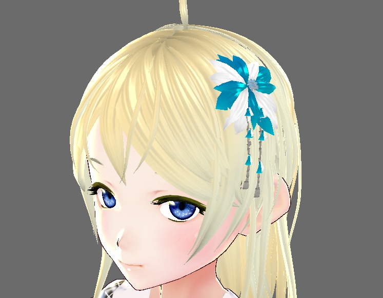 ヘッドウェア\花飾\青い花\ヘアピン