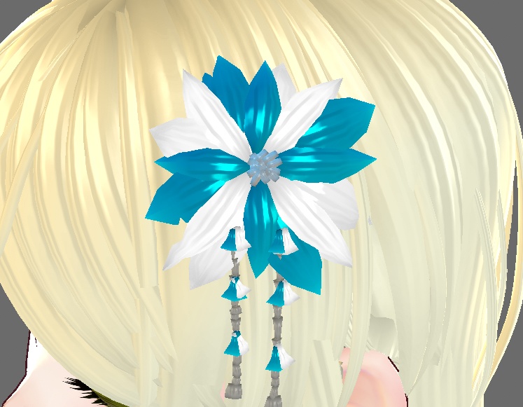 ヘッドウェア\花飾\青い花\ヘアピン