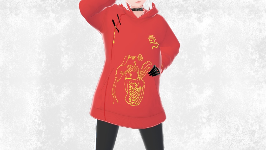 【Vroid】中国风パーカ