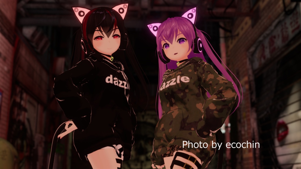 【VRChat想定】オリジナル3Dアバター「dazzle-ダズール-」