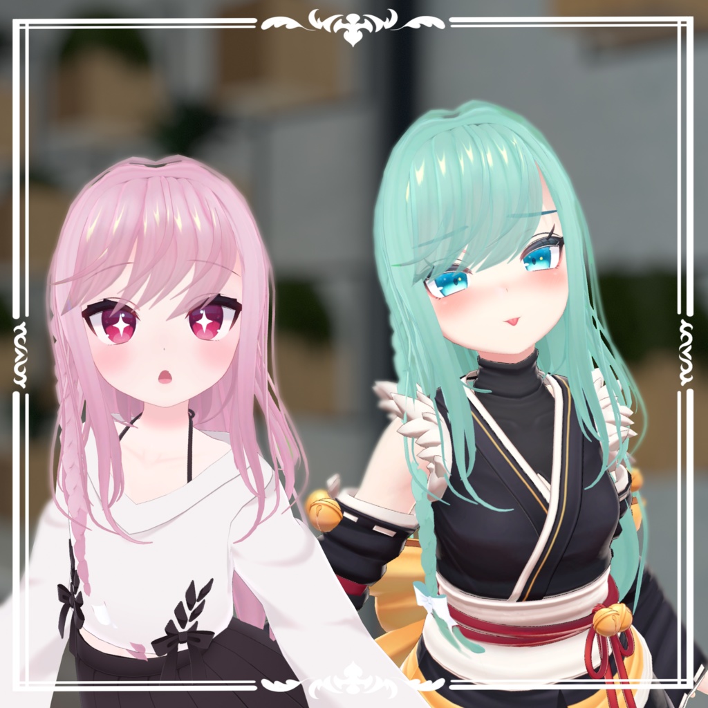 清楚なみつあみロング【VRChat想定】