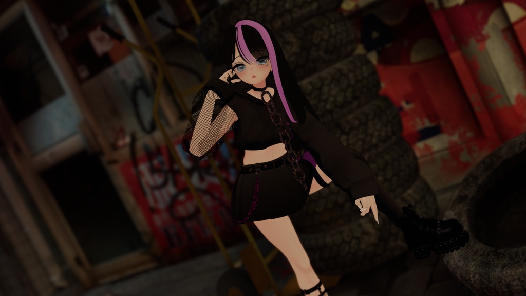 【舞夜】ストリートバンギャコーデ【VRChat想定】