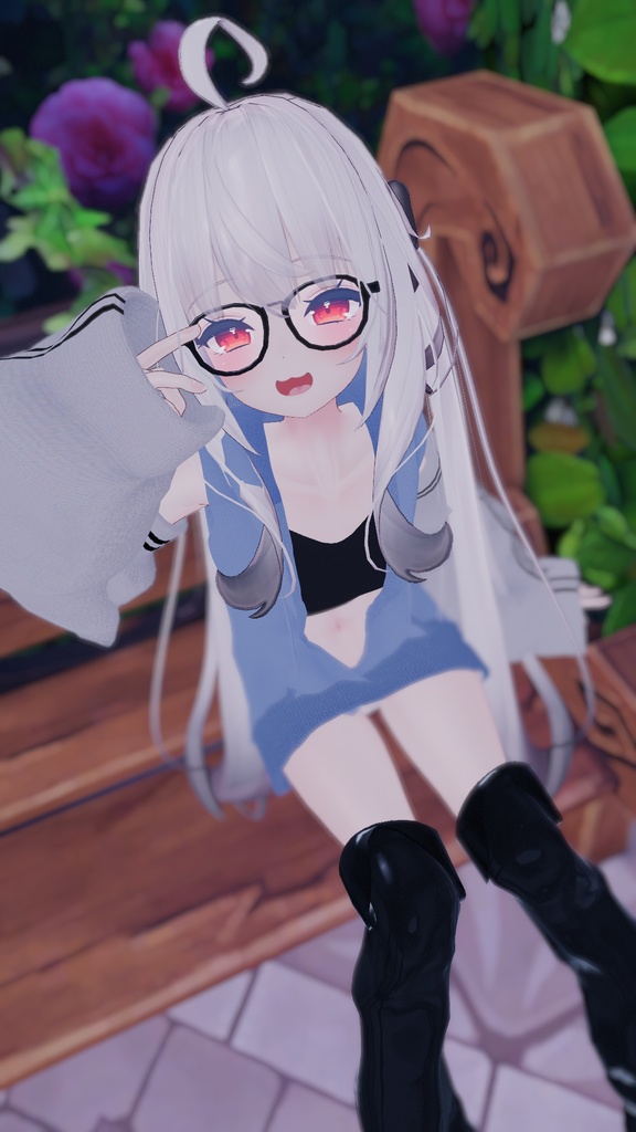 【舞夜】カジュアルニット&ブーツ【VRC想定】