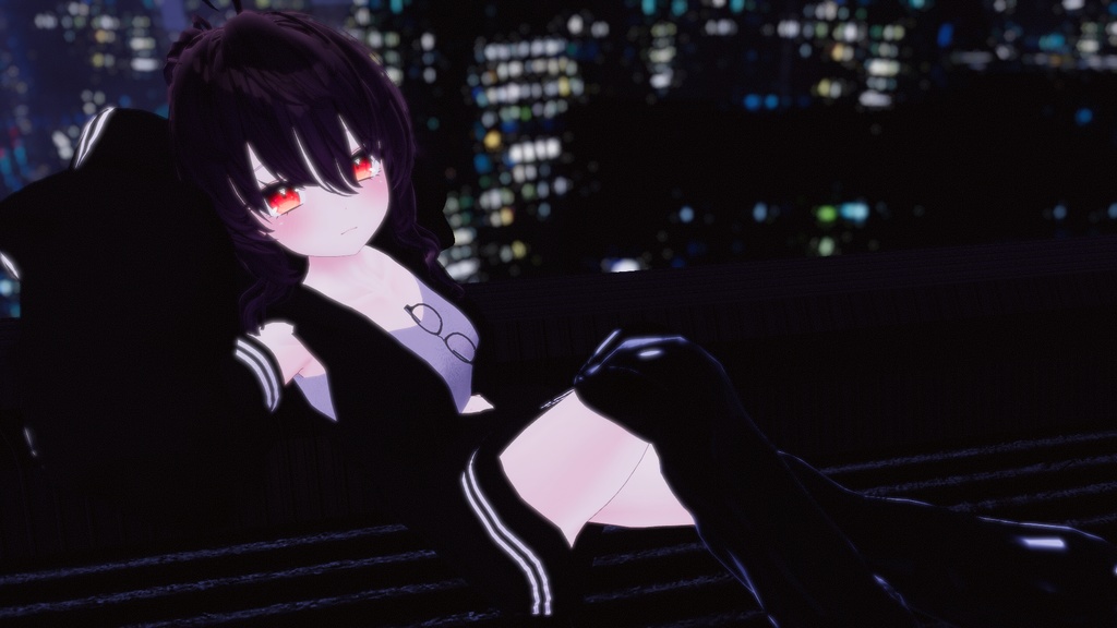 【舞夜】カジュアルニット&ブーツ【VRC想定】