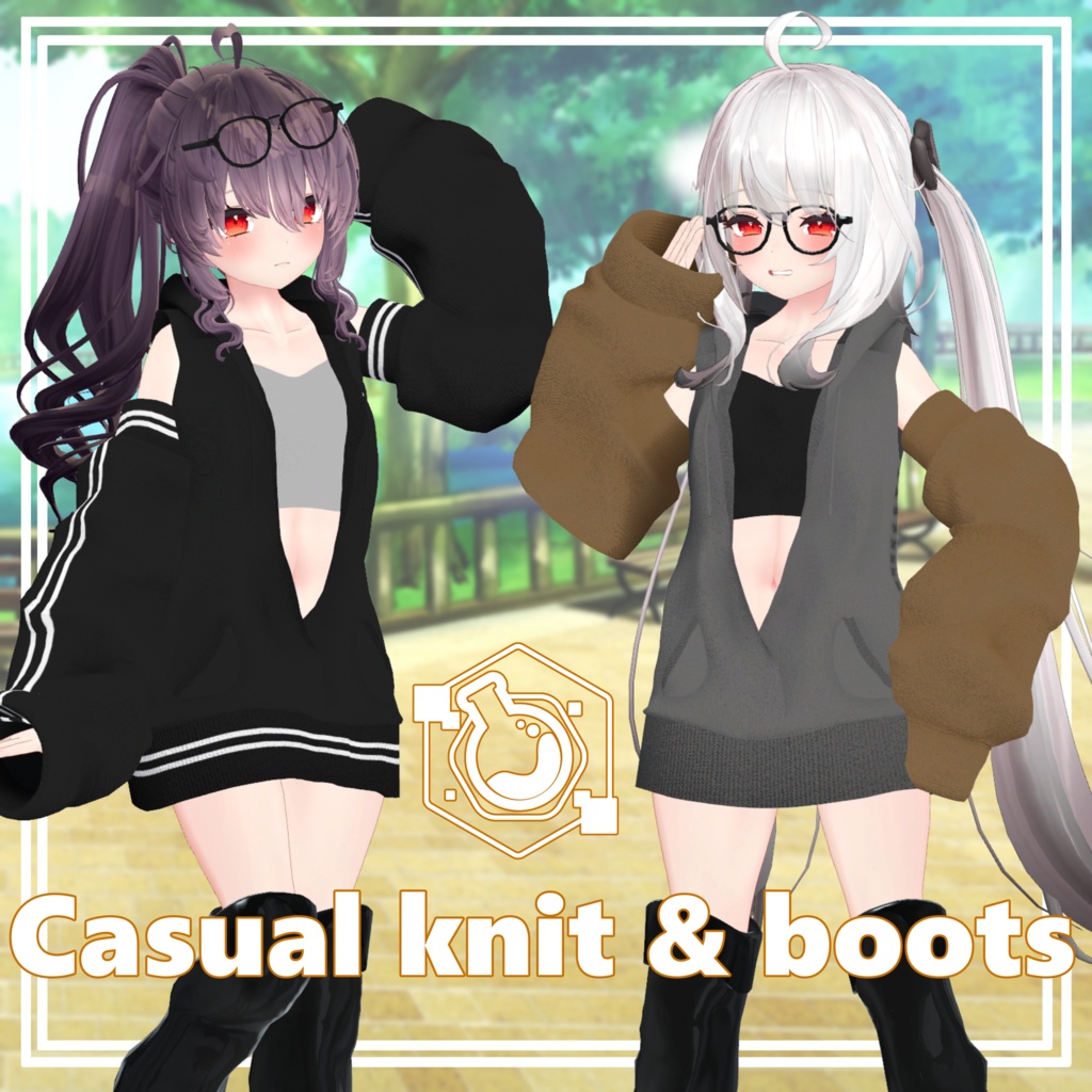 【舞夜】カジュアルニット＆ブーツ【VRC想定】
