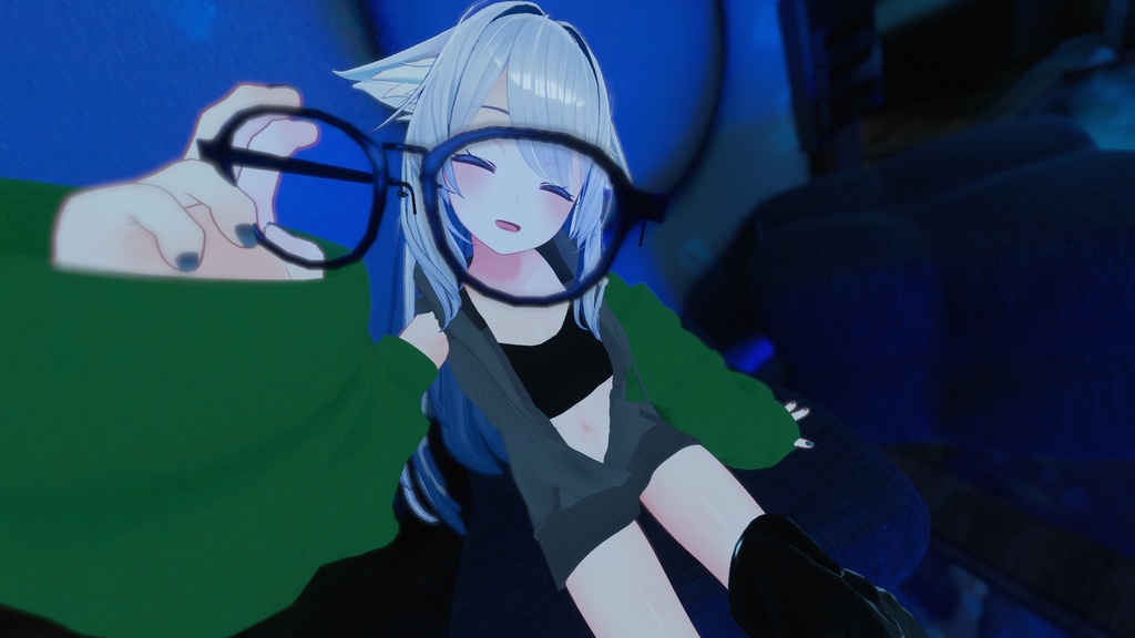 【桔梗】カジュアルニット&ブーツ【VRC想定】