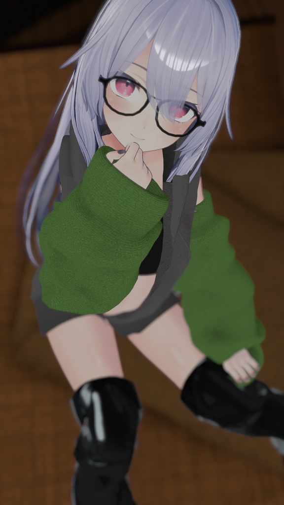 【桔梗】カジュアルニット&ブーツ【VRC想定】