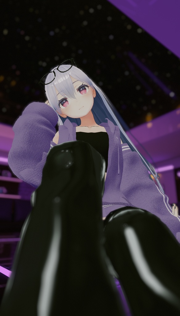 【桔梗】カジュアルニット&ブーツ【VRC想定】