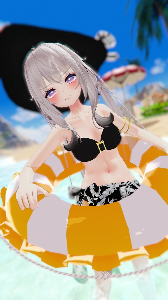 【桔梗/舞夜】Jewelry swimsuit & Pareo【VRChat想定】
