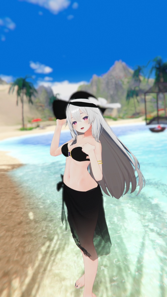 【桔梗/舞夜】Jewelry swimsuit & Pareo【VRChat想定】