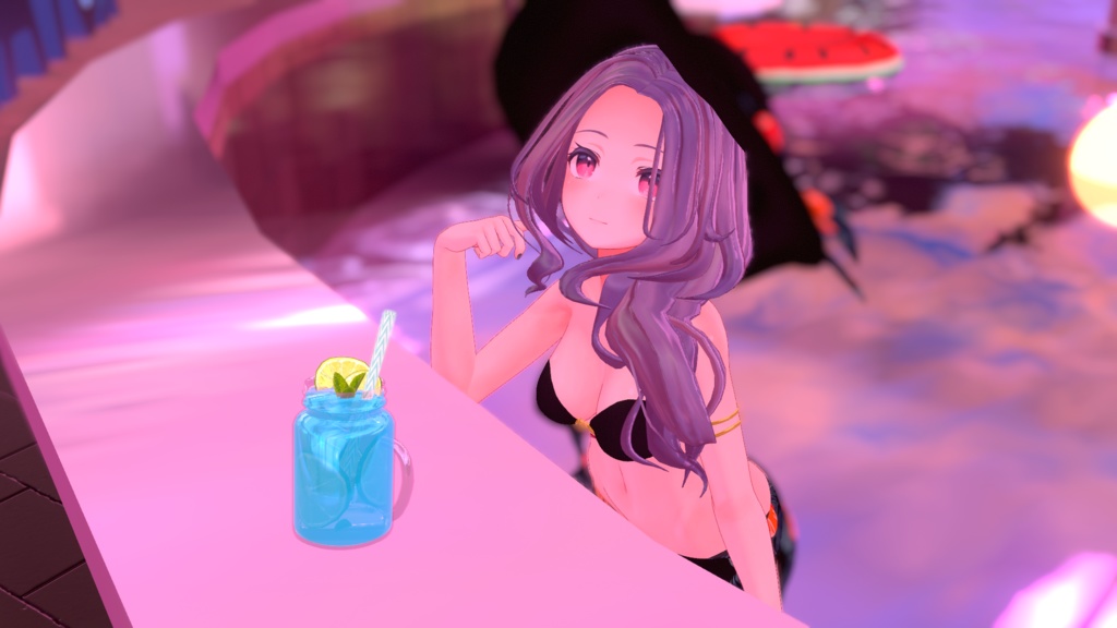 【桔梗/舞夜】Jewelry swimsuit & Pareo【VRChat想定】