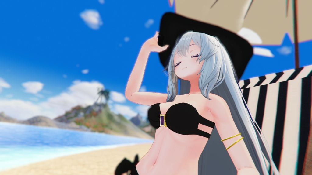【桔梗/舞夜】Jewelry swimsuit & Pareo【VRChat想定】
