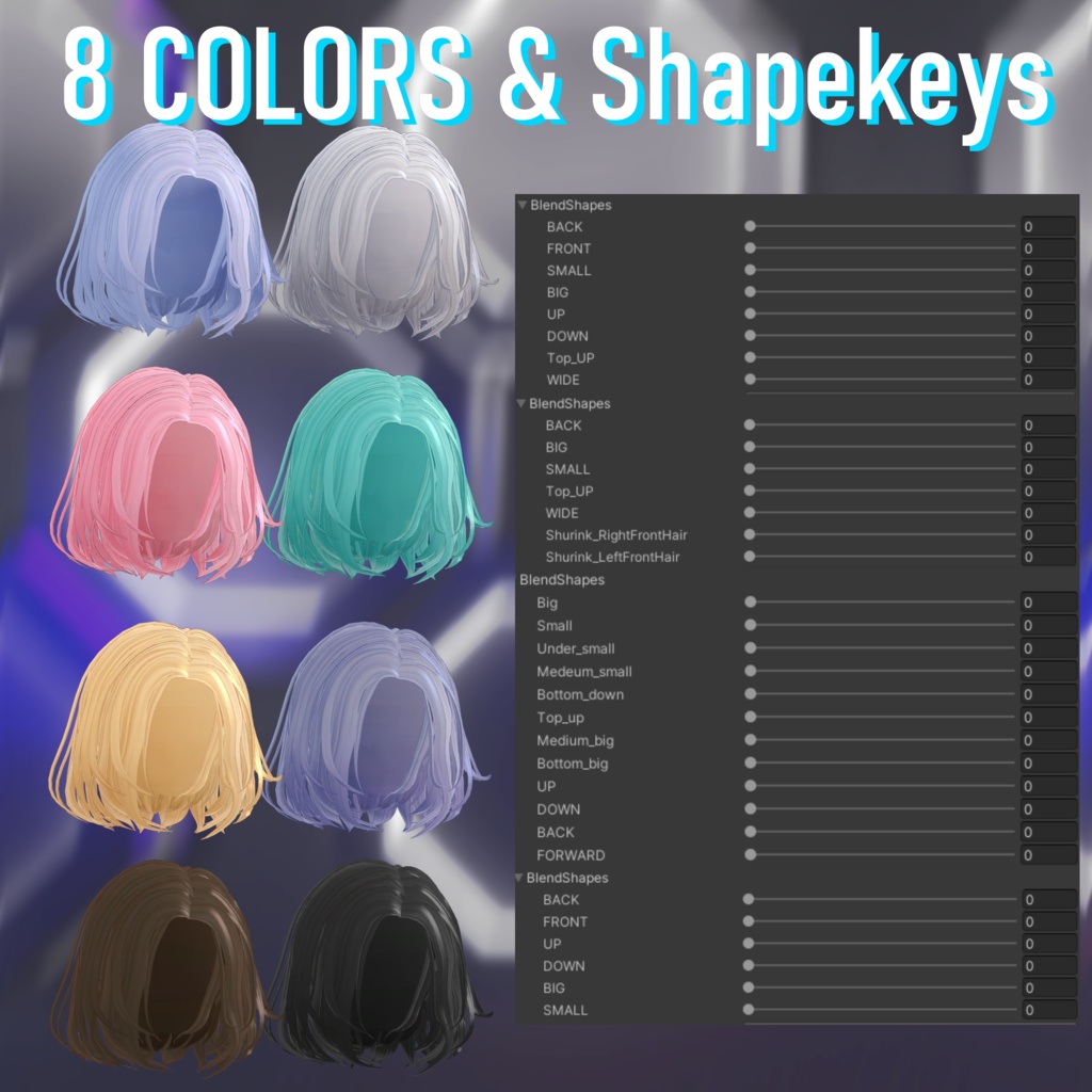 大人ショートヘア【VRC想定】