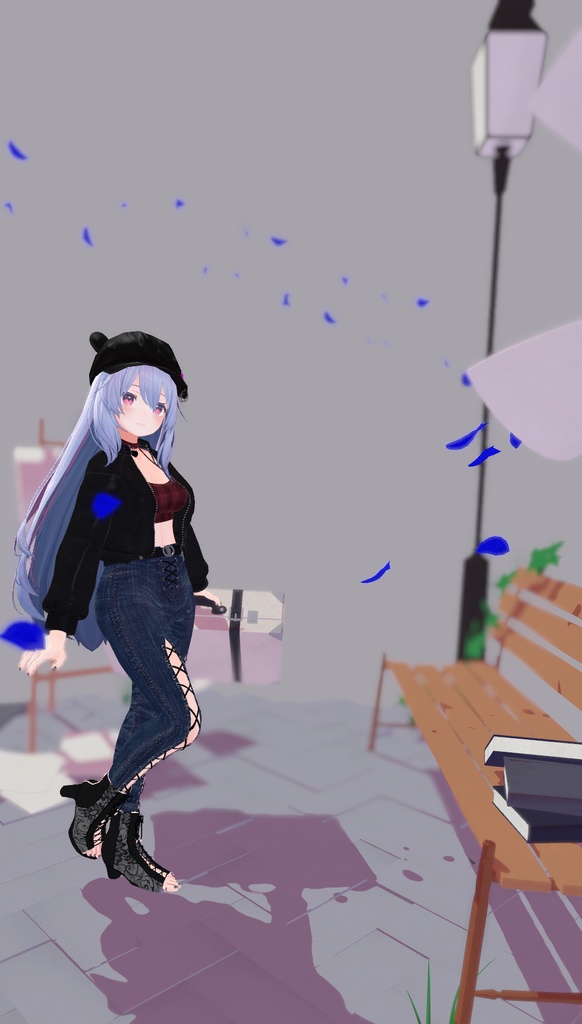 【桔梗】レースアップコーデ【VRC想定】