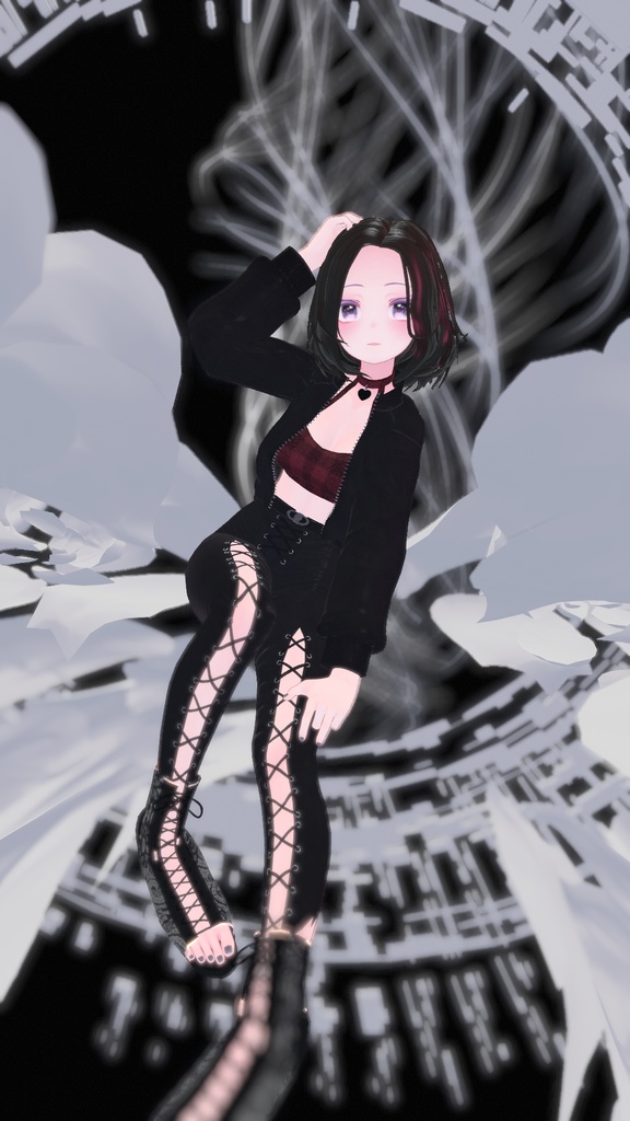 【桔梗】レースアップコーデ【VRC想定】