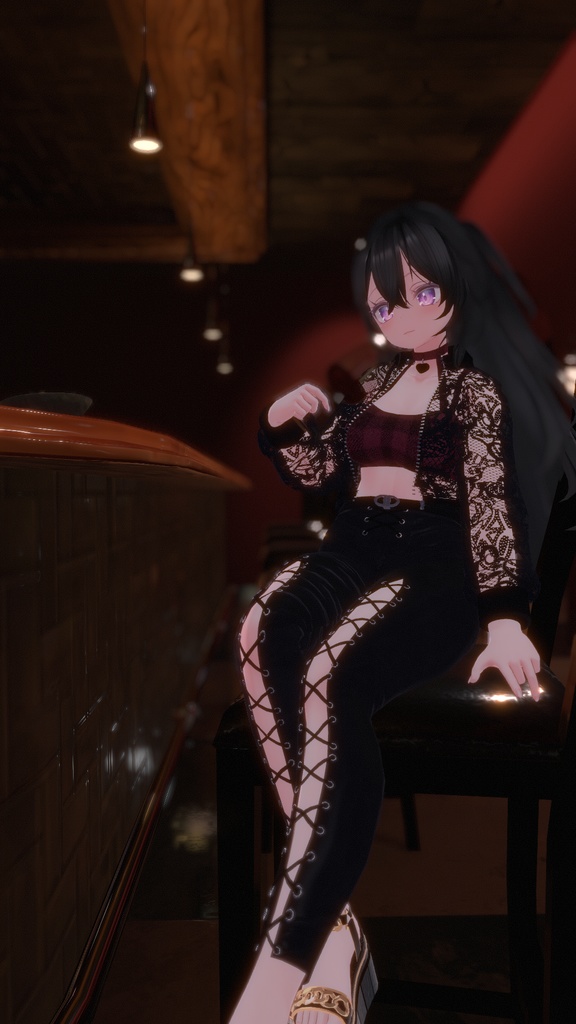 【舞夜/セレスティア】レースアップコーデ【VRC想定】