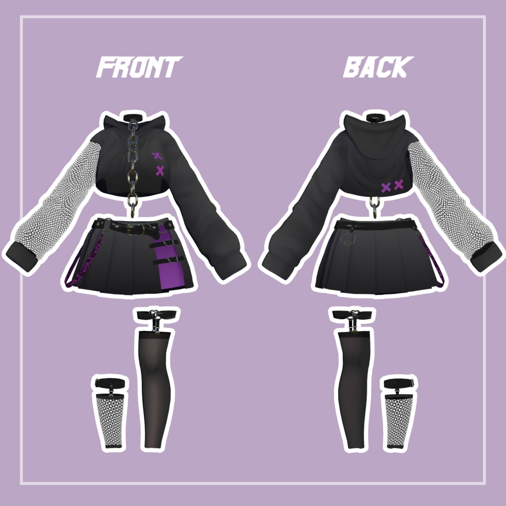 【チセ対応】ストリートバンギャコーデ【VRChat想定】