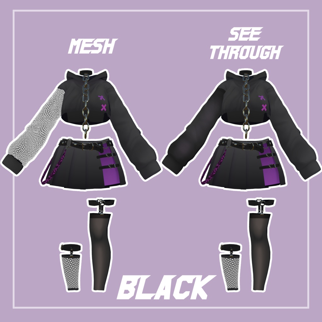 【チセ対応】ストリートバンギャコーデ【VRChat想定】