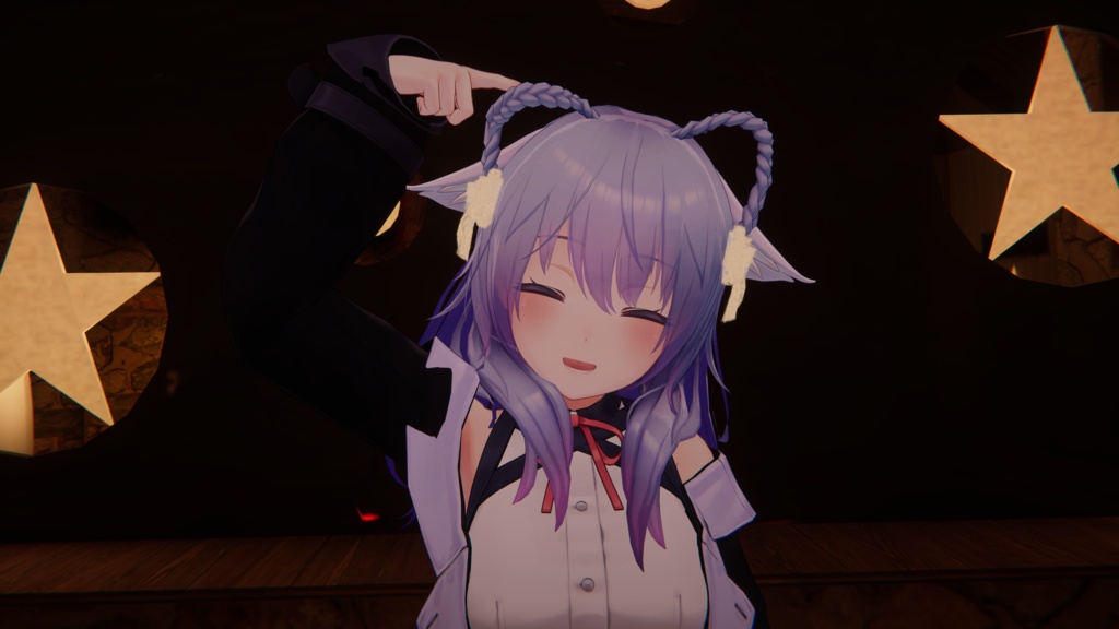 【8アバター対応】ふわもこ猫耳ヘア【VRC想定】