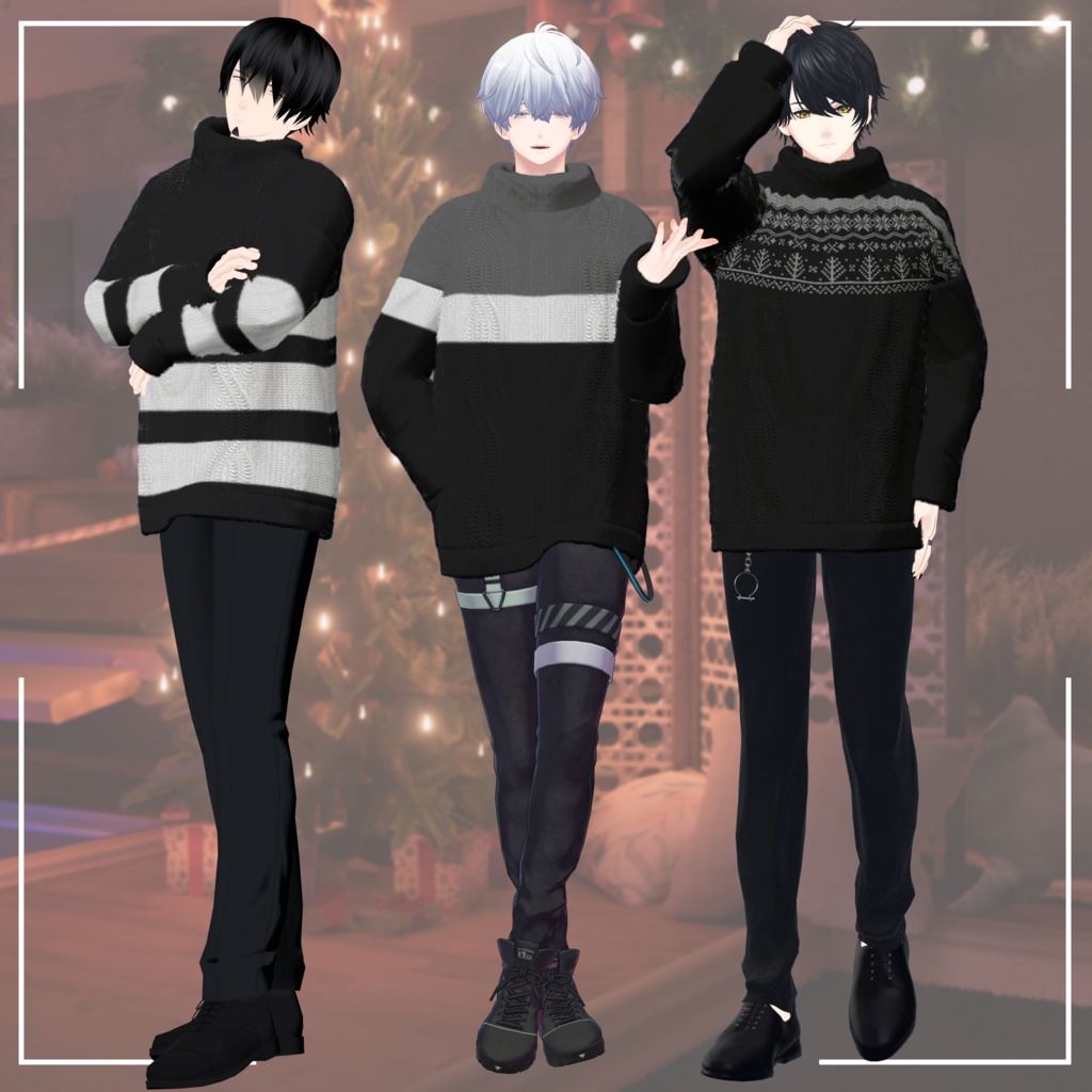 【6アバター対応】ふわふわウィンターセーター