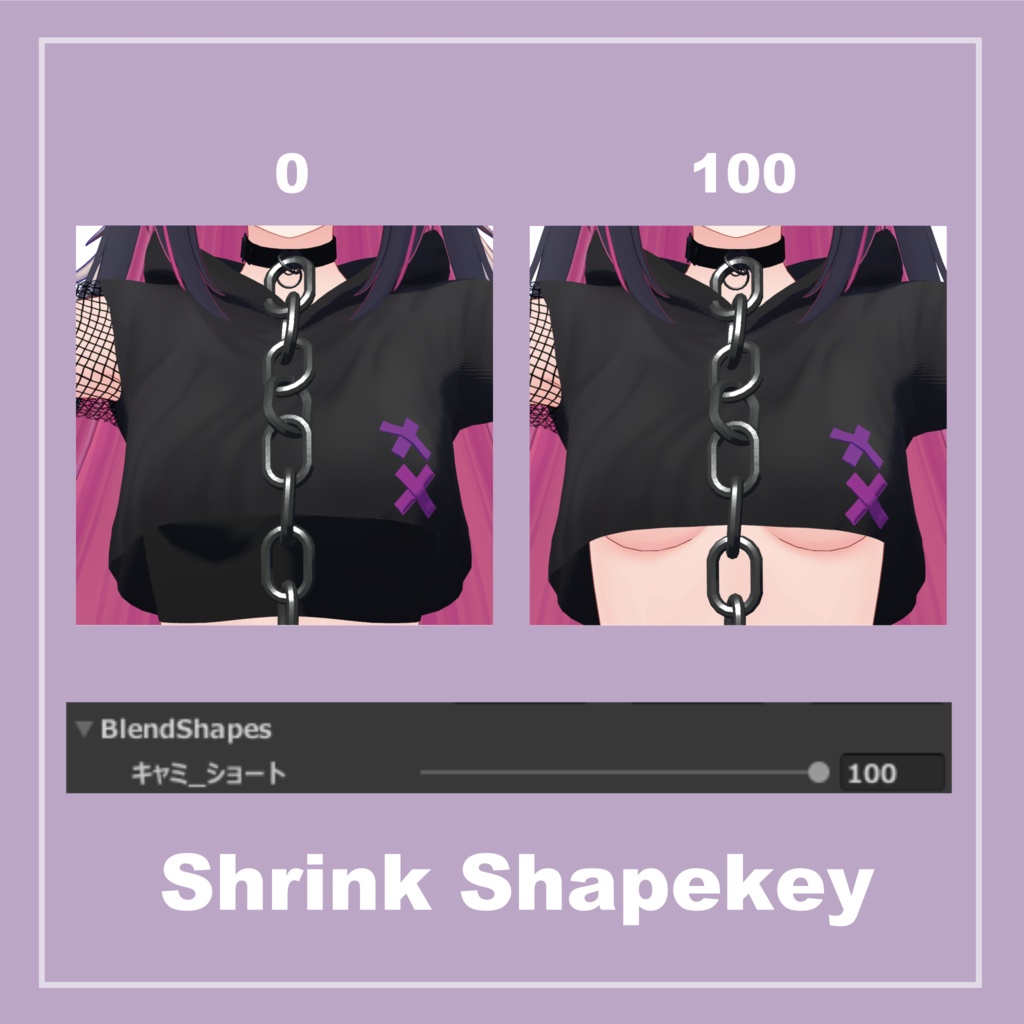 【まるぼでぃ対応】ストリートバンギャコーデ【VRC想定】