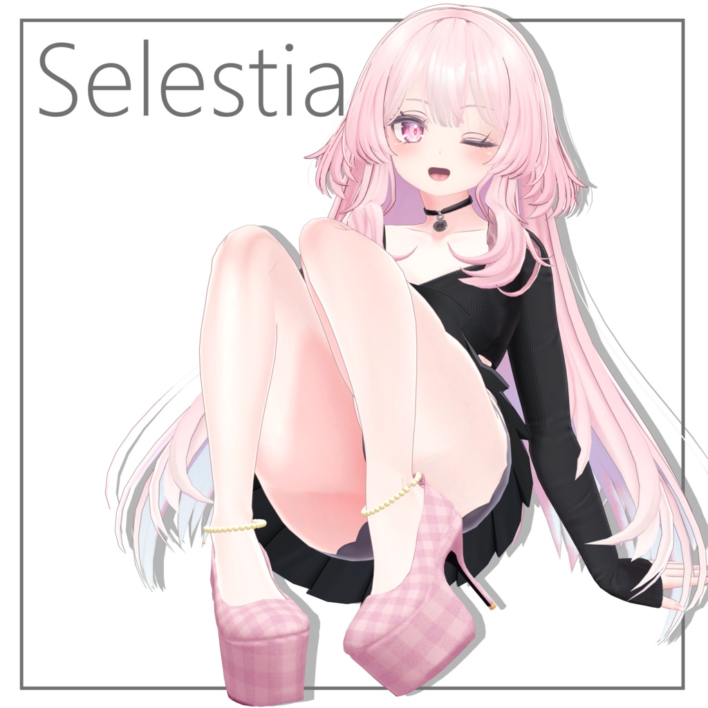 【4アバター対応】厚底ヒールパンプス【VRC想定】